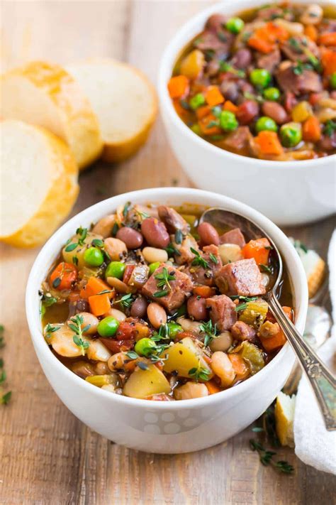 slow-cooker-ham-and-bean-soup-healthy-crockpot image