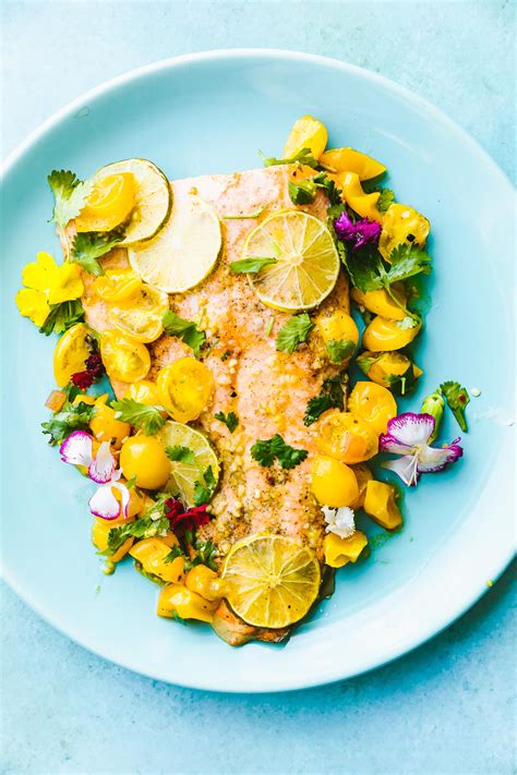 easy-baked-salmon-with-peach-salsa-gluten-free image
