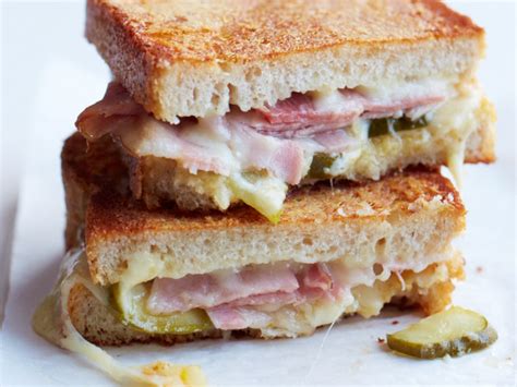 inside-out-grilled-ham-and-cheese-sandwiches-food image