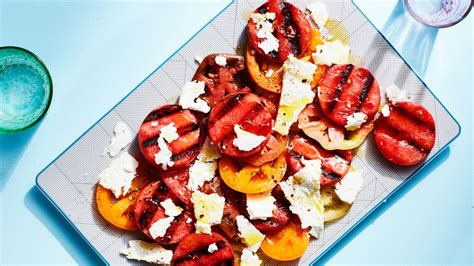 3-ingredient-grilled-watermelon-feta-and-tomato-salad image