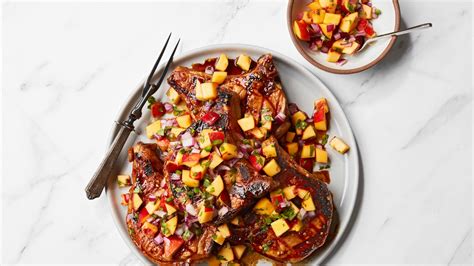 spicy-honey-glazed-grilled-pork-chops-with-peach image