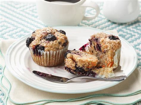 healthy-blueberry-carrot-muffins-recipe-food-network image