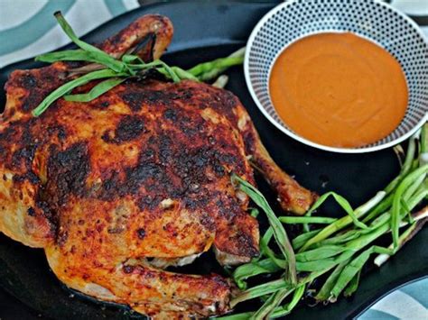 spanish-roast-chicken-with-romesco-and-grilled image