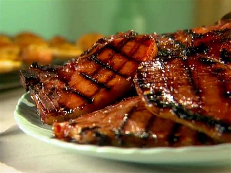 grilled-smoked-pork-chops-with-sweet-and-sour-glaze image