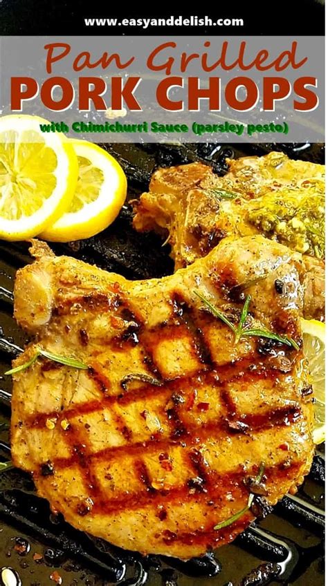 pan-grilled-pork-chops-with-chimichurri-sauce-easy image