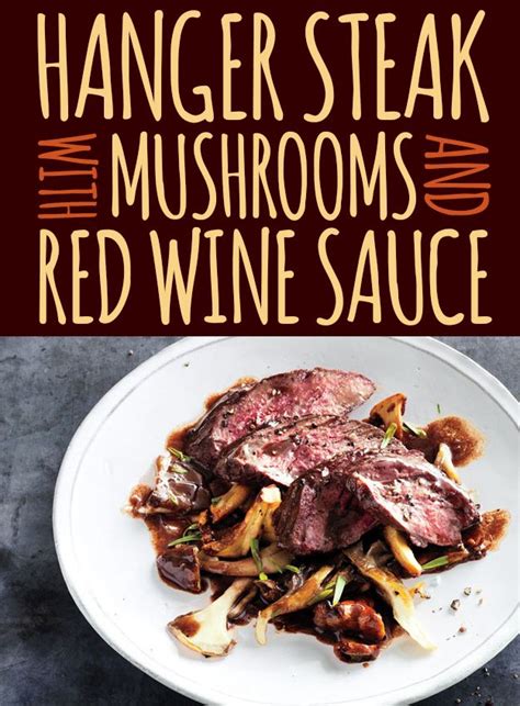 hanger-steak-with-mushrooms-and-red-wine-sauce image