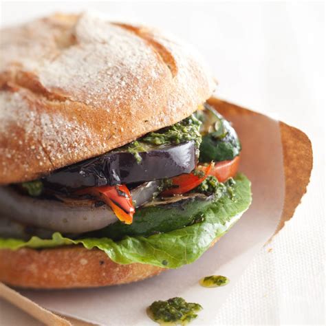 grilled-vegetable-sandwich-food-wine image