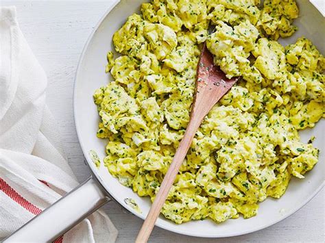 scrambled-eggs-with-herbs-recipe-food-network-kitchen image