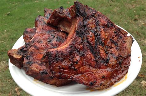 smoked-pork-chops-recipe-howtobbqright-barbecue image