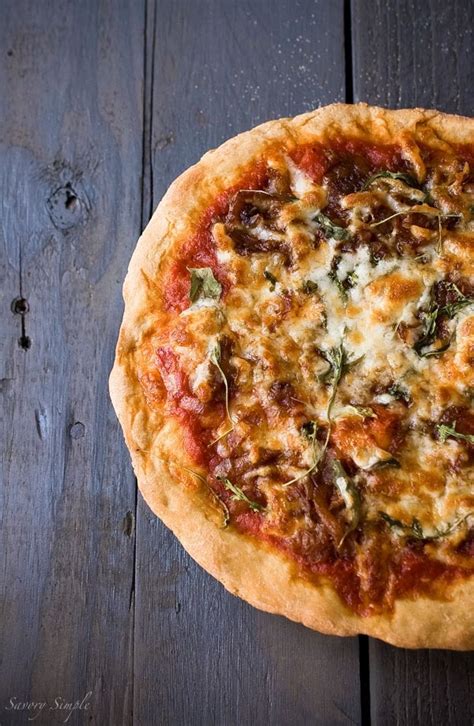 caramelized-onion-arugula-pizza-savory-simple image