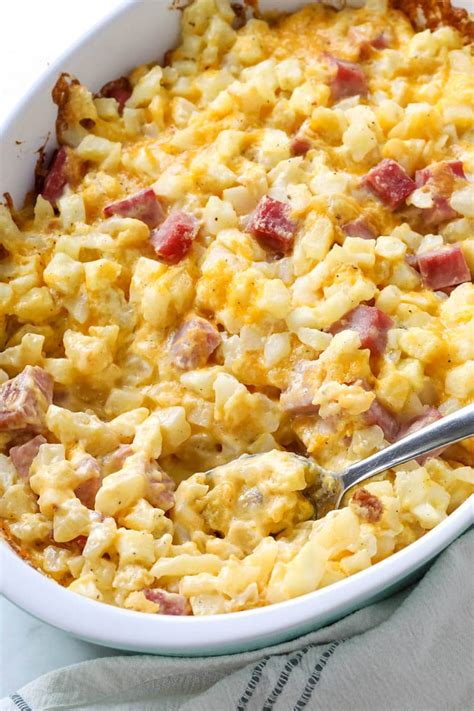 the-easiest-cheesy-ham-and-potato-casserole-all image