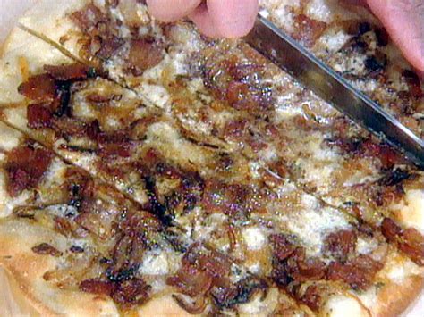 pizza-with-caramelized-onions-and-crispy-bacon image