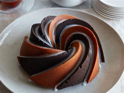 chocolate-vanilla-swirl-bundt-cake-food-network image