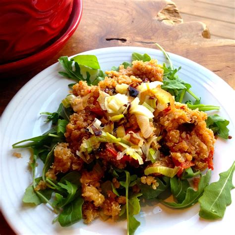 quinoa-salad-with-roasted-tomatoes-and-fried-leeks image