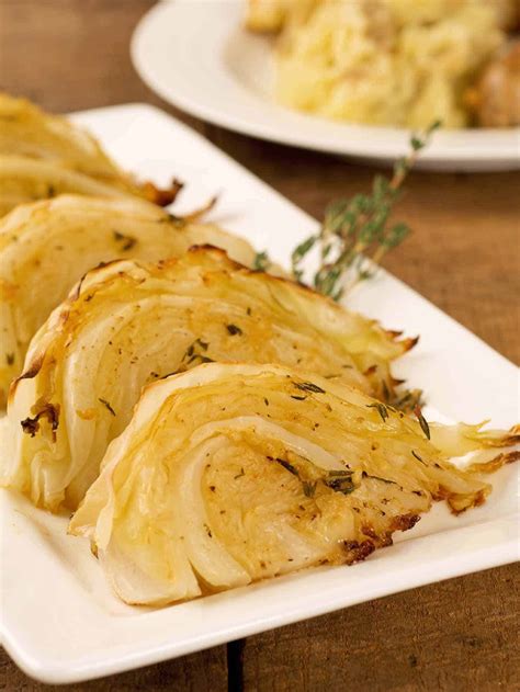 garlic-and-herb-roasted-cabbage image