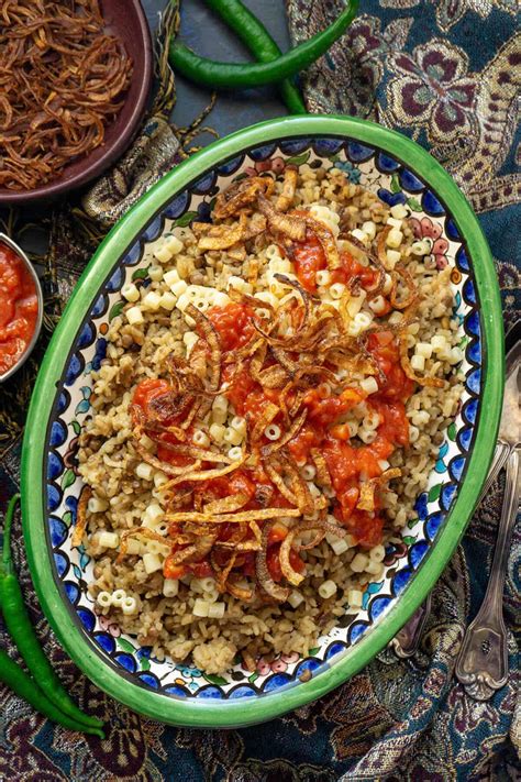 egyptian-rice-lentils-and-pasta-with-spicy-tomato image