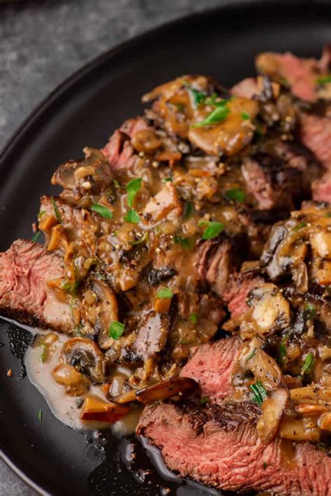steak-marsala-with-a-creamy-mushroom-sauce-butter image
