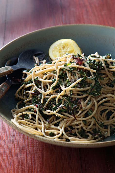 spaghetti-with-kale-and-chard-recipe-williams-sonoma image