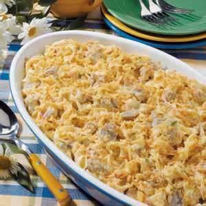 sausage-noodle-casserole-recipe-how-to-make-it-taste-of-home image