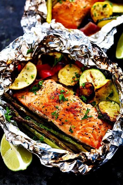 grilled-lime-butter-salmon-in-foil-with-summer-veggies image