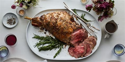 leg-of-lamb-with-garlic-and-rosemary-recipe-epicurious image