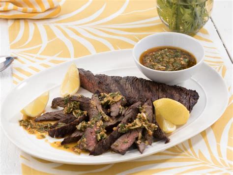 grilled-skirt-steak-with-smoky-herb-sauce-food-network image