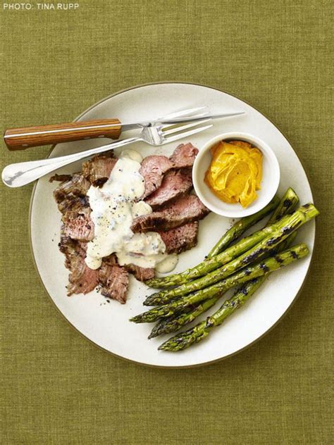grilled-flank-steak-with-gorgonzola-cream-sauce-and image