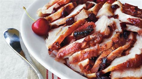 ham-with-bourbon-cherry-glaze-recipe-bettycrockercom image