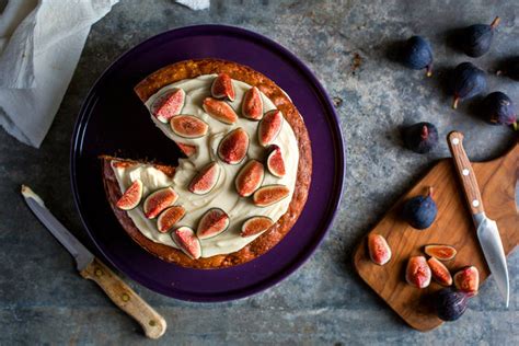 fresh-fig-cake-with-honey-cream-cheese-frosting image