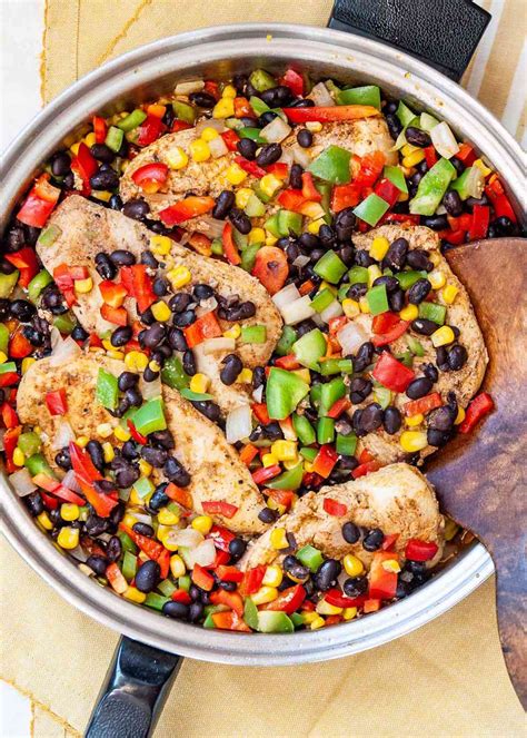 southwest-skillet-chicken-with-beans-and-corn image