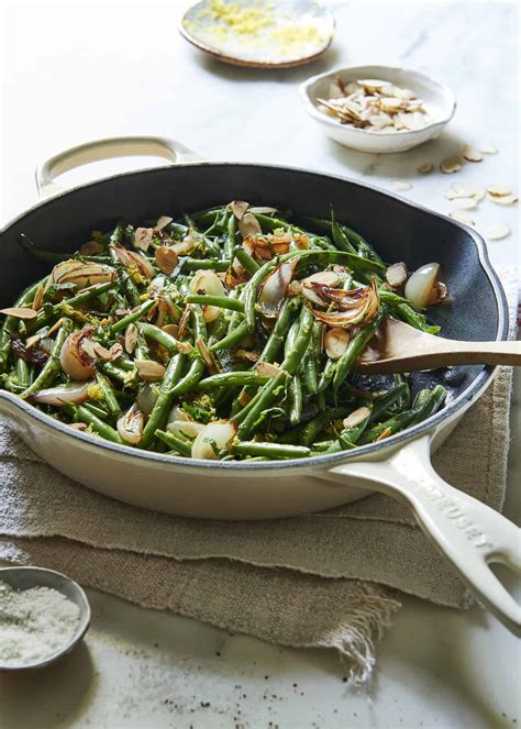 charred-haricots-verts-with-shallots-and-herbs image