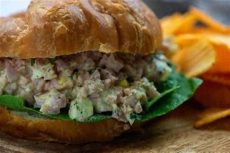 dill-pickle-ham-salad-sandwich-buns-in image