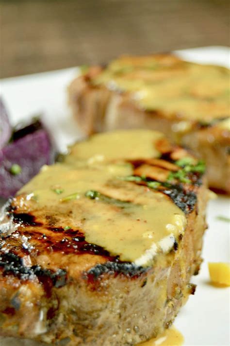 juicy-grilled-honey-mustard-glazed-pork-chops-west image