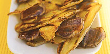 grilled-potato-chips-with-chive-dip-recipe-myrecipes image