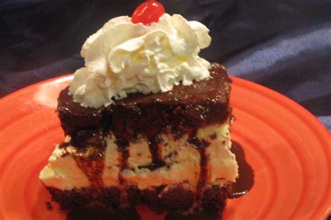 hot-fudge-ice-cream-sundae-cake-recipe-foodcom image