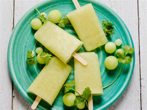 honeydew-melon-and-cilantro-ice-pops-food-network image