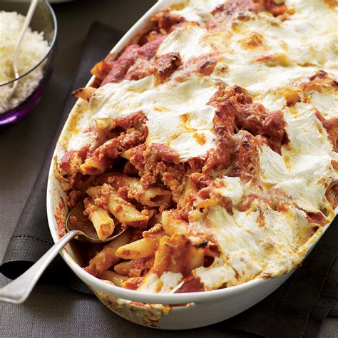 baked-penne-with-sausage-and-creamy-ricotta-food image