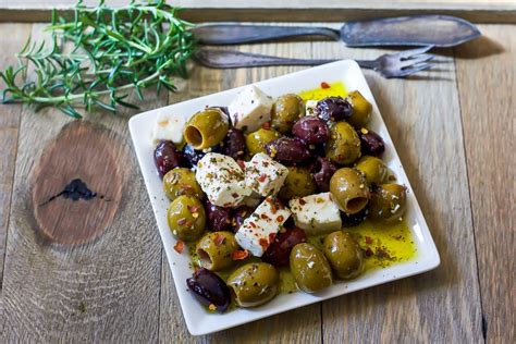 marinated-olives-and-feta-cheese-the-domestic-dietitian image