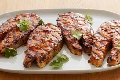 grilled-salmon-steak-with-hoisin-bbq-sauce-food image