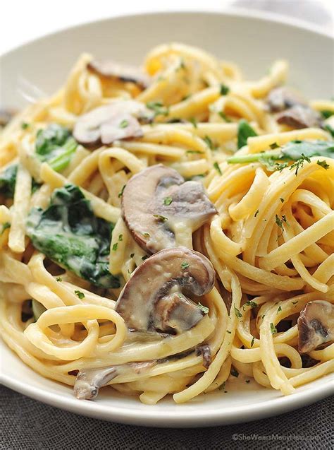 mushroom-florentine-pasta-recipe-she-wears-many image