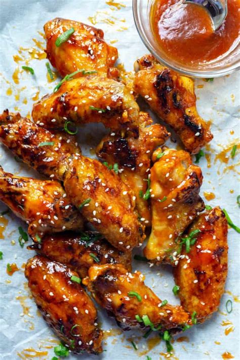 baked-honey-sriracha-chicken-wings-foodtasia image