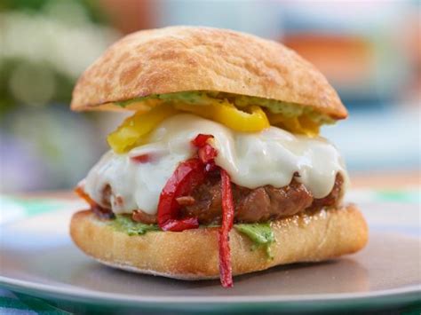 italian-sausage-and-pepper-burgers-recipe-food-network image