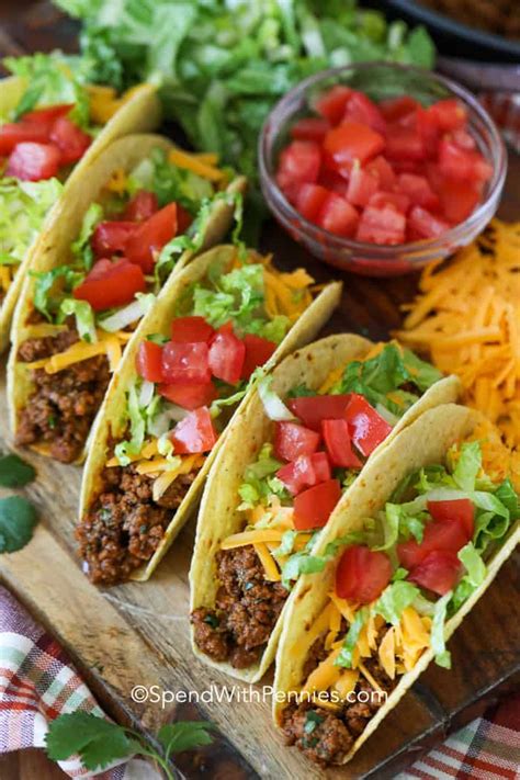 easy-ground-beef-tacos-spend-with-pennies image