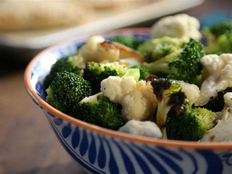garlicky-sauteed-broccoli-and-cauliflower-food-network image