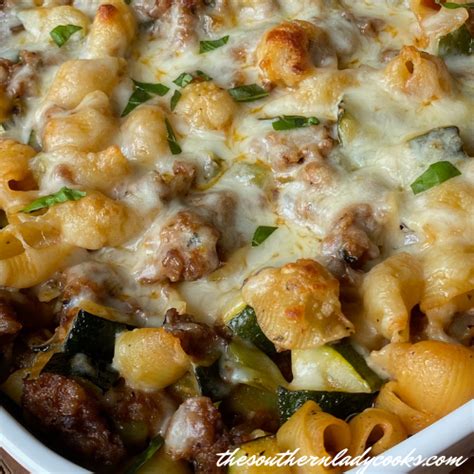 italian-zucchini-pasta-casserole-the-southern image