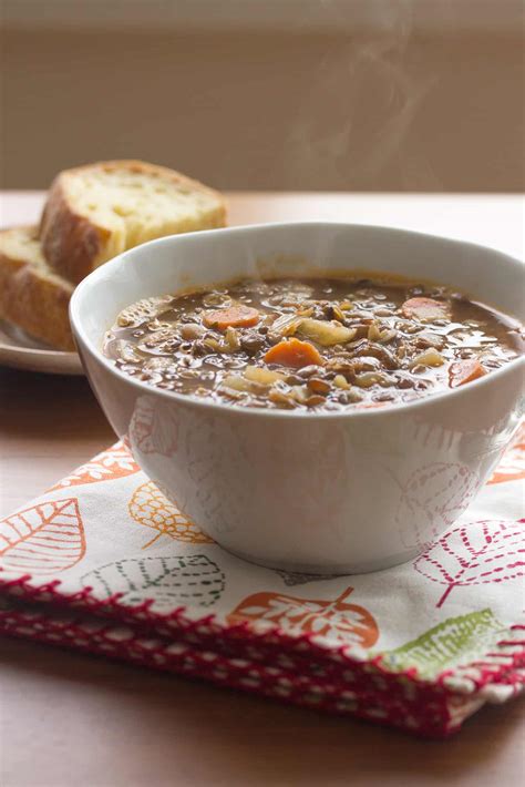 hearty-lentil-soup-with-bacon-crumb image