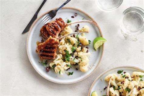 sticky-lamb-chops-with-parmesan-cauliflower-canadian image