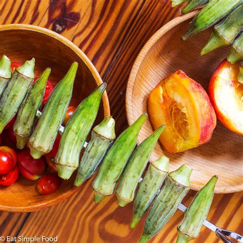 easy-grilled-whole-unslimy-okra-recipe-eat-simple-food image