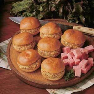 ham-buns-recipe-how-to-make-it-taste-of-home image