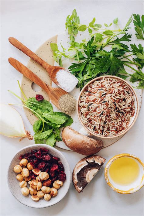 wild-rice-salad-with-mushrooms-and-herbs-minimalist image